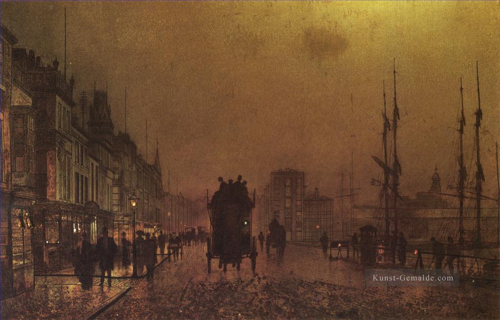 Glasgow Docks Stadtszenen John Atkinson Grimshaw Stadtbilder Ölgemälde